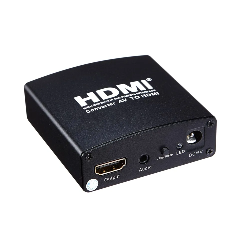 AV To HDMI Converter AV Composite Video + Audio To HDMI Scaler Build-in 3D Digital Decoder For DVD suppliers