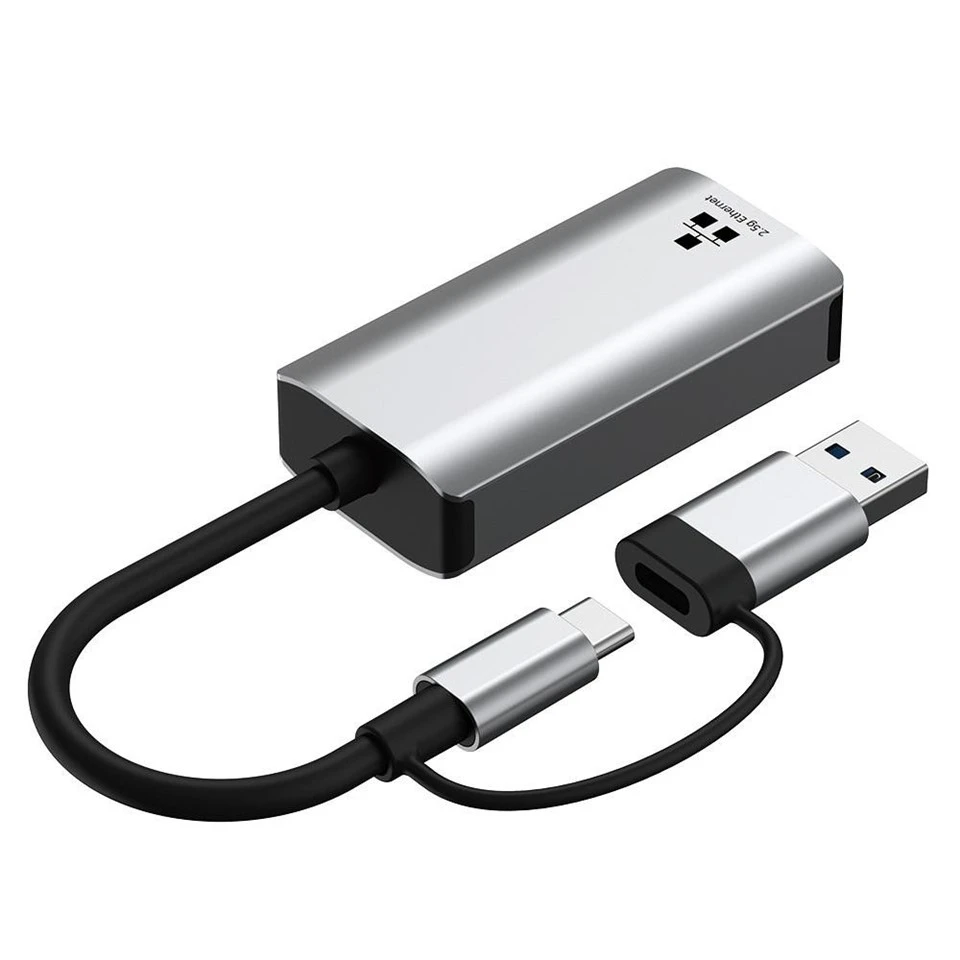 2.5G USB-C USB 3.0 To Ethernet Adapter – 2500Mbps Aluminum Alloy Plug Play LAN Converter suppliers