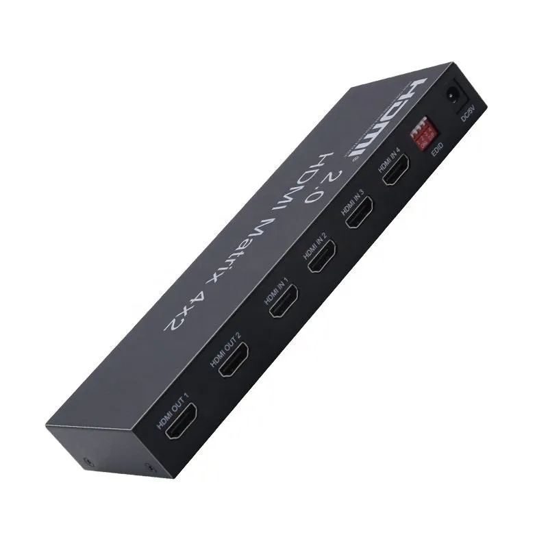3D V2.0 HD Matrix 4x2 Video Switcher With 5.1 Audio Support HDMI Matrix high quality