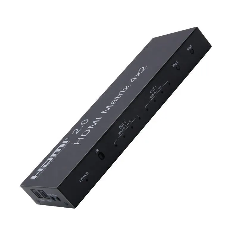 3D V2.0 HD Matrix 4x2 Video Switcher With 5.1 Audio Support HDMI Matrix best