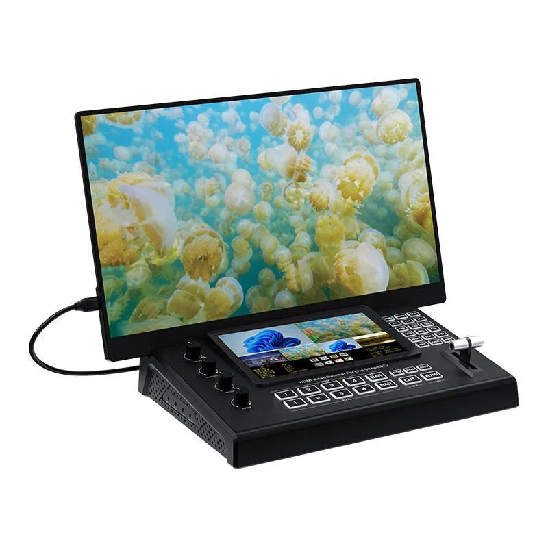4-Way HDMI Video Switcher 1080P60Hz Live Streaming Production Switcher