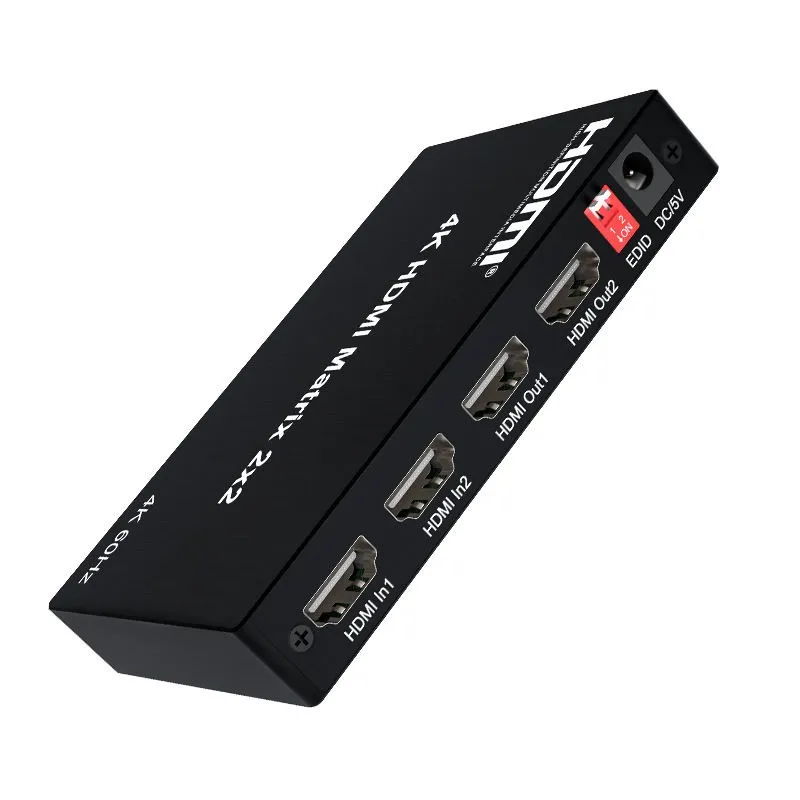 4K 60Hz HDMI Matrix 2X2 HDMI Matrix Switch 2 in 2 Out With Audio suppliers