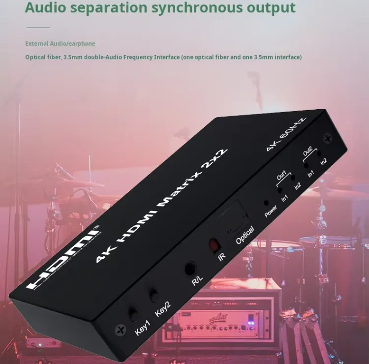 4K 60Hz HDMI Matrix 2X2 HDMI Matrix Switch 2 in 2 Out With Audio price