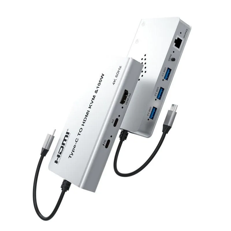 4K 60Hz HDR-10 Metal Type-C To KVM Video Switcher Adapter For 4 Displays suppliers