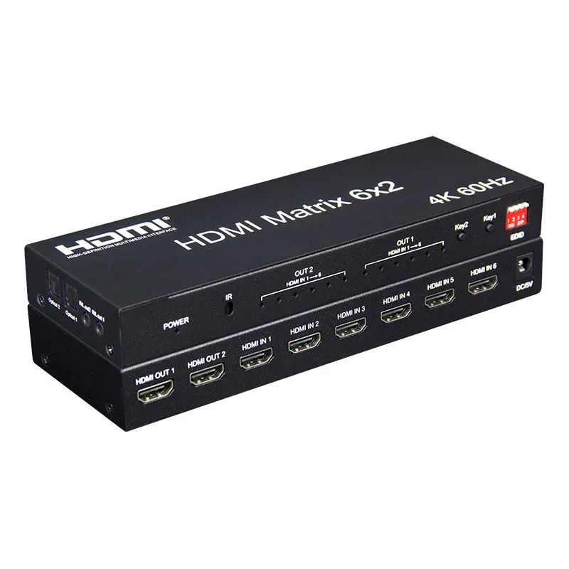 4K HDMI Matrix 6x2 With Optical Audio