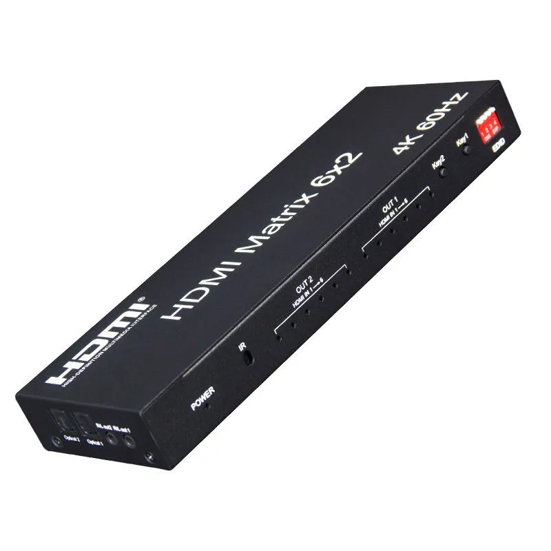 4K HDMI Matrix 6x2 With Optical Audio factory