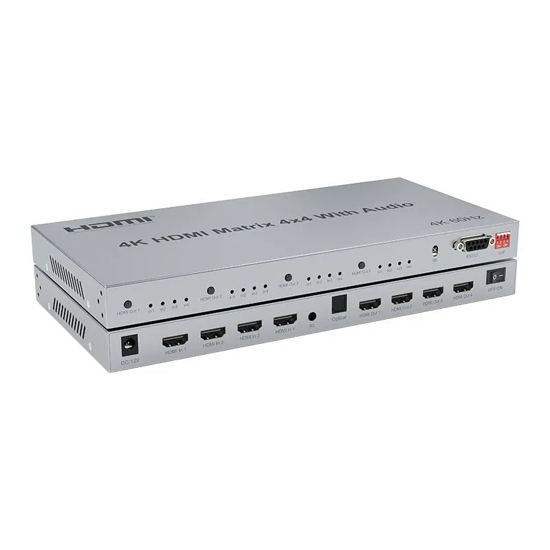 4x4 HDMI Matrix With Toslink Stereo Audio Output - 4K60Hz Professional AV Distribution Solution suppliers