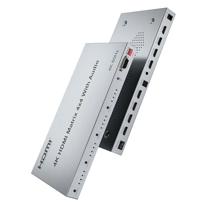 4x4 HDMI Matrix With Toslink Stereo Audio Output - 4K60Hz Professional AV Distribution Solution