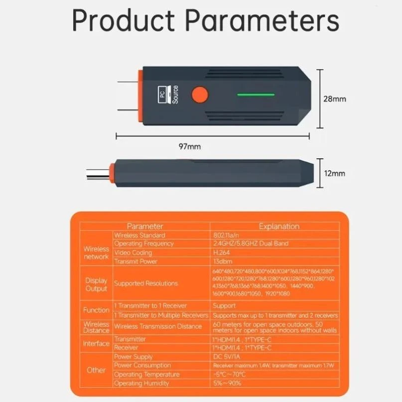 50M Wireless HDMI Extender 1080P 1TX To 1RX price
