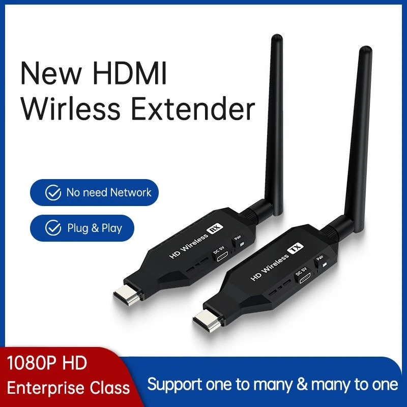 50M Wireless HDMI Extender Plug-and-Play 5G Transmitter Receiver 1080P suppliers