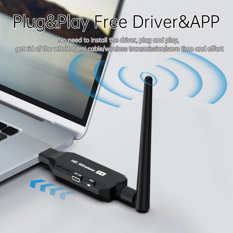 50M Wireless HDMI Extender Plug-and-Play 5G Transmitter Receiver 1080P factory
