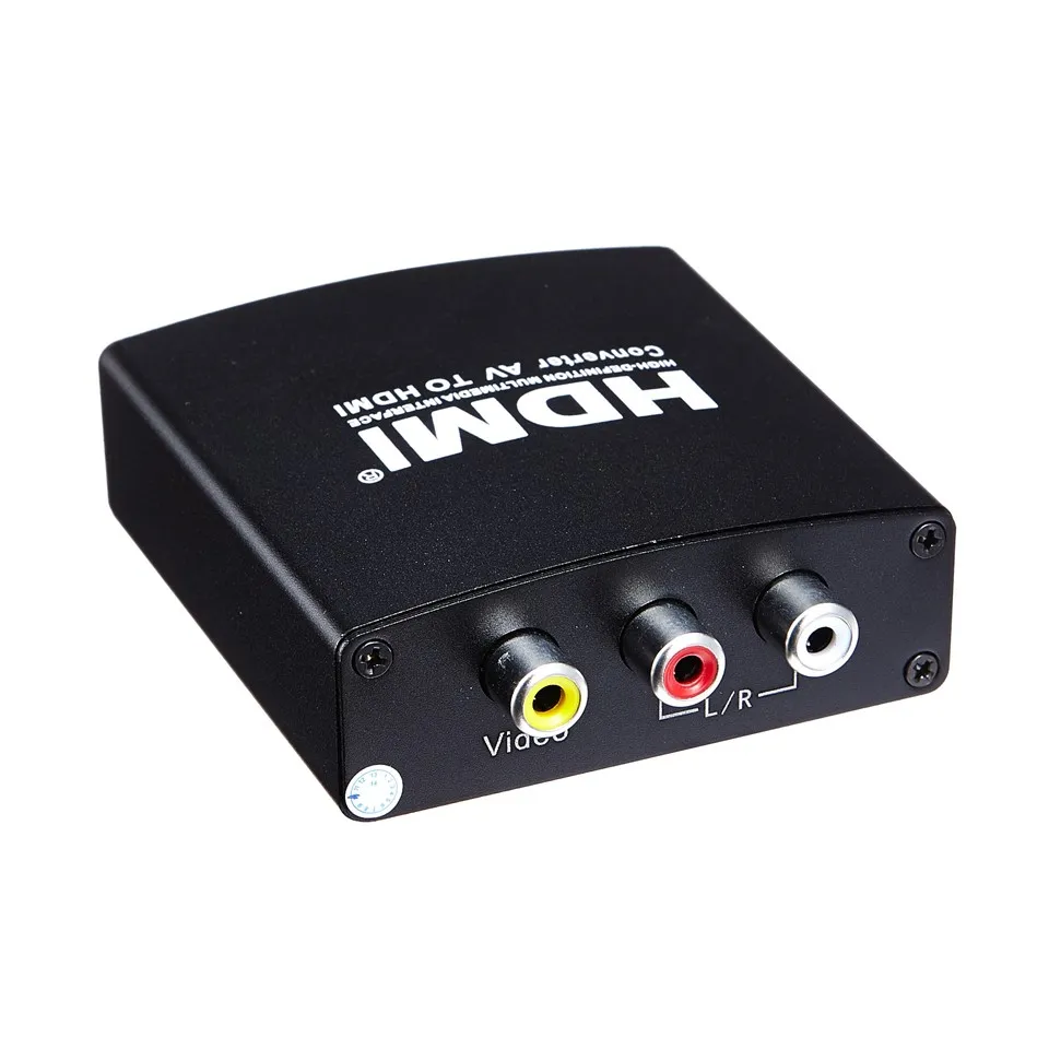 AV To HDMI Converter AV Composite Video + Audio To HDMI Scaler Build-in 3D Digital Decoder For DVD