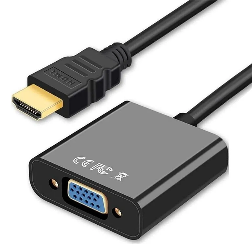 HD 1080P Gold Plated HDMI To VGA Adapter With 3.5mm Audio Cable best