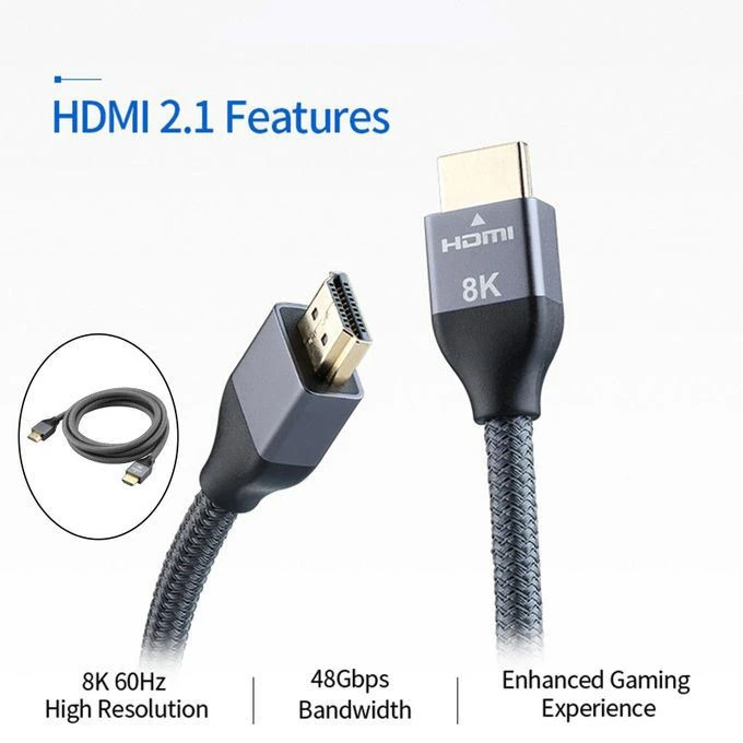 Premium 8K HDMI 2.1 Cable – 48Gbps, 8K@60Hz & 4K@120Hz/144Hz Certified factory