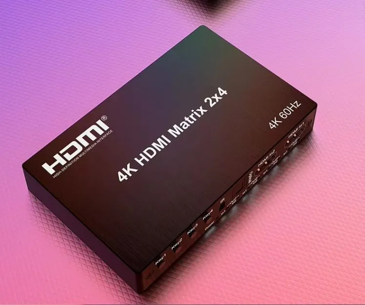 V2.0 HDMI Matrix 2x4 4K@60Hz HDMI Matrix Switch 2 in 4 Out With IR suppliers
