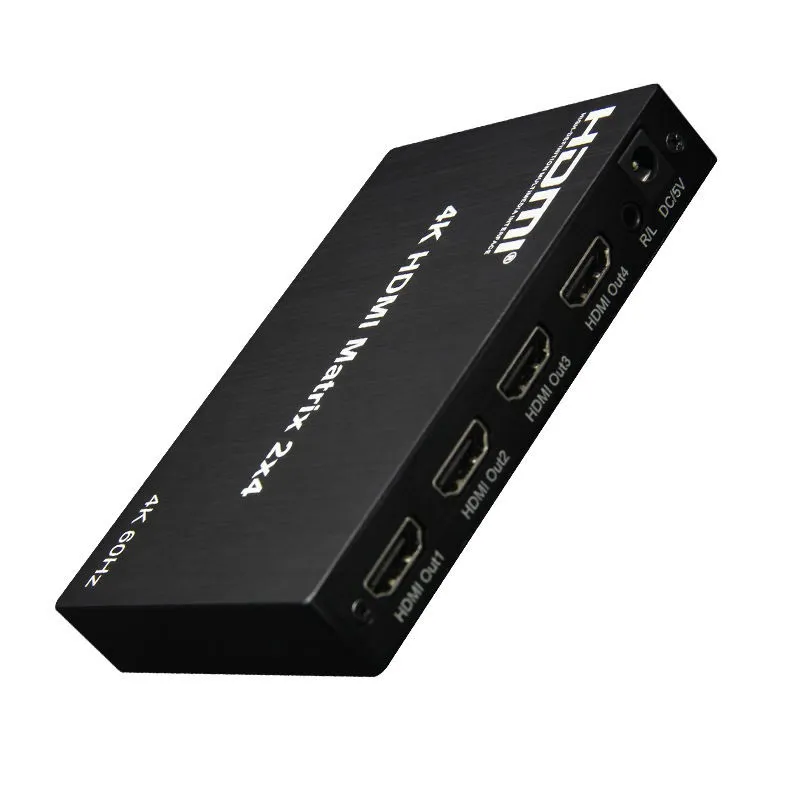 V2.0 HDMI Matrix 2x4 4K@60Hz HDMI Matrix Switch 2 in 4 Out With IR suppliers